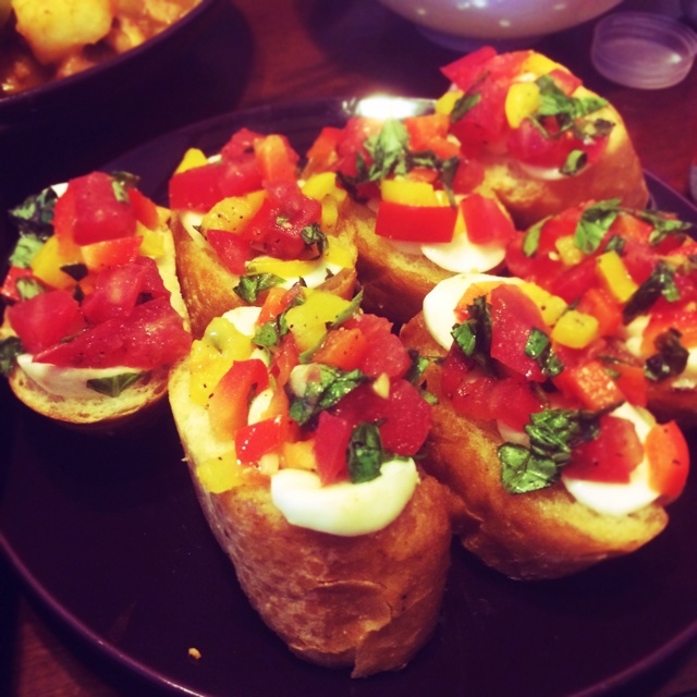 圣诞头盘：意大利bruschetta