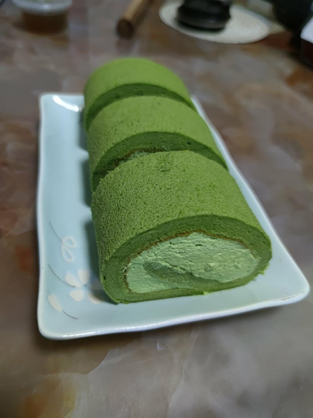 抹茶红豆蛋糕卷