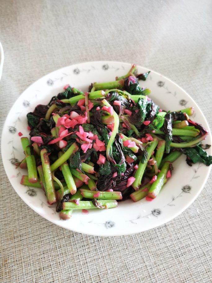 蒜茸炒红苋菜