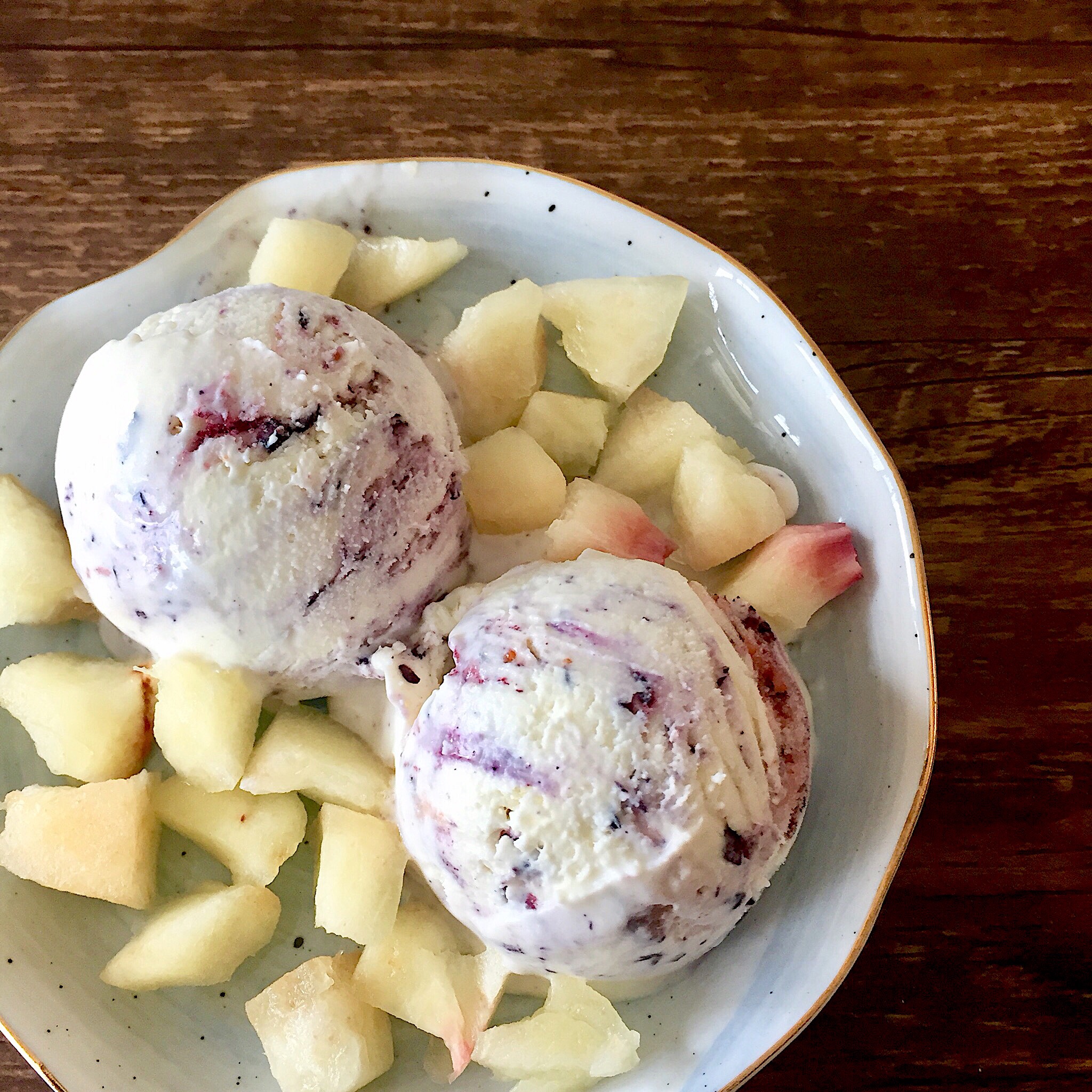 蓝莓香草冰淇淋—颜值超高（无须鸡蛋）