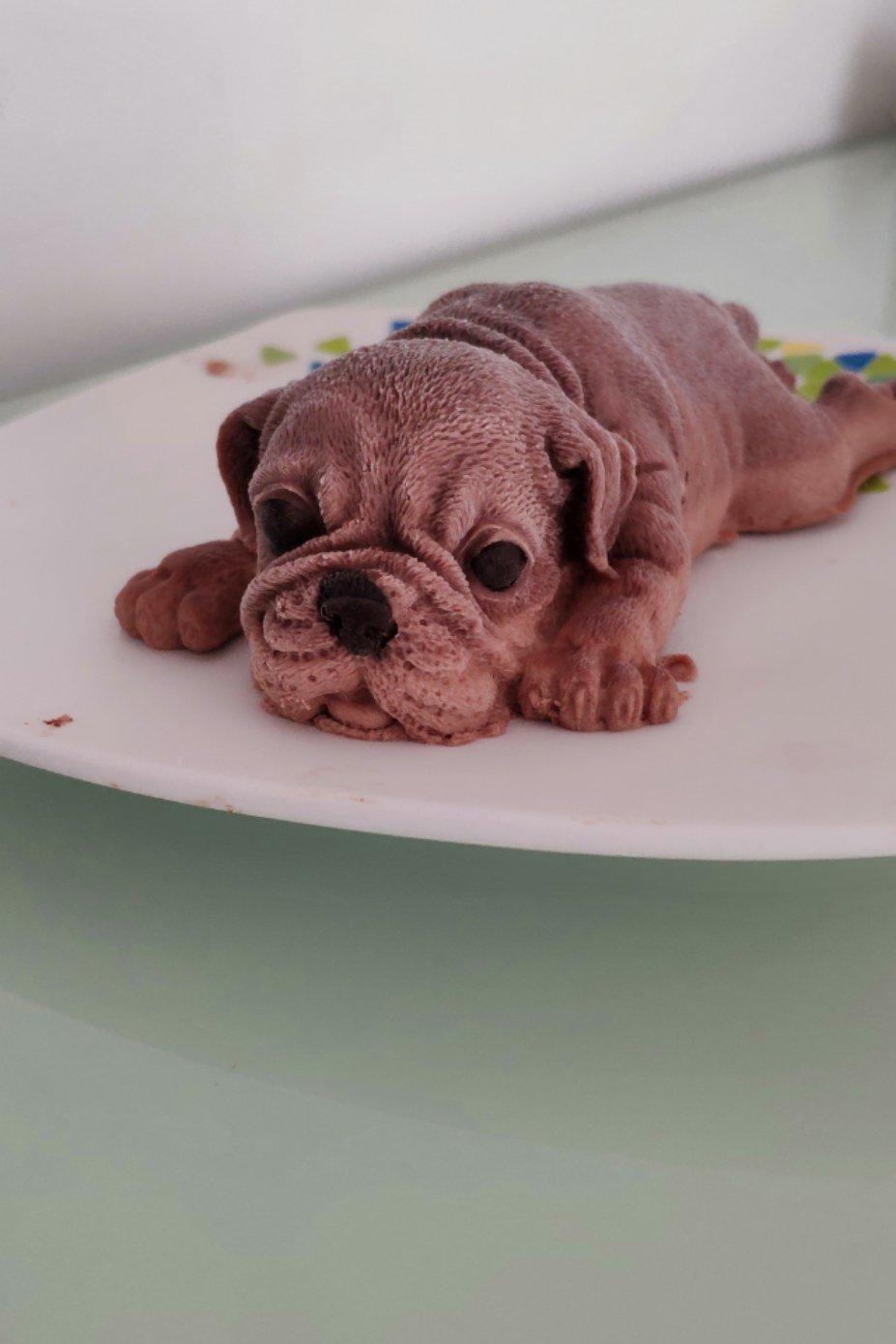 贺家妈妈做的网红沙皮狗慕斯蛋糕