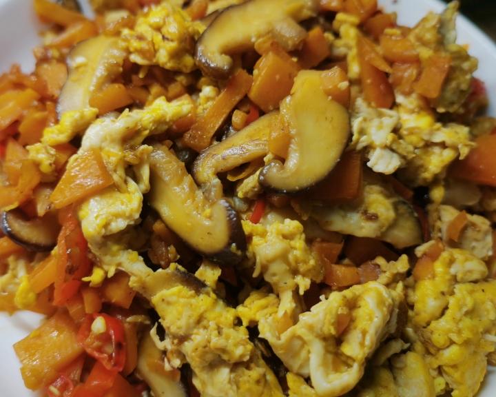 简易省时的懒人版香菇炒蛋的做法