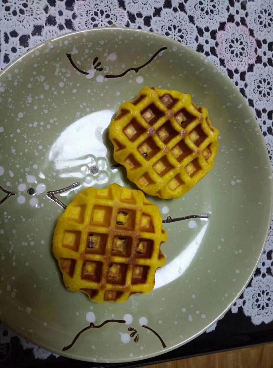 南瓜蜜豆华夫饼