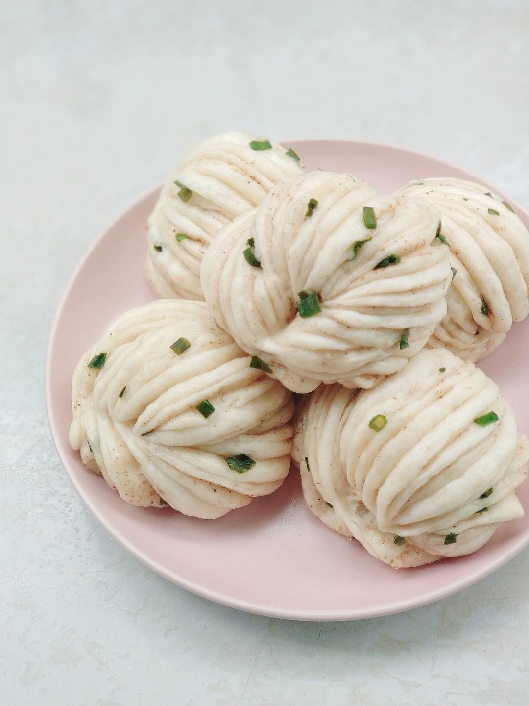 teiny013做的葱油花卷一根筷子卷出漂亮的造型