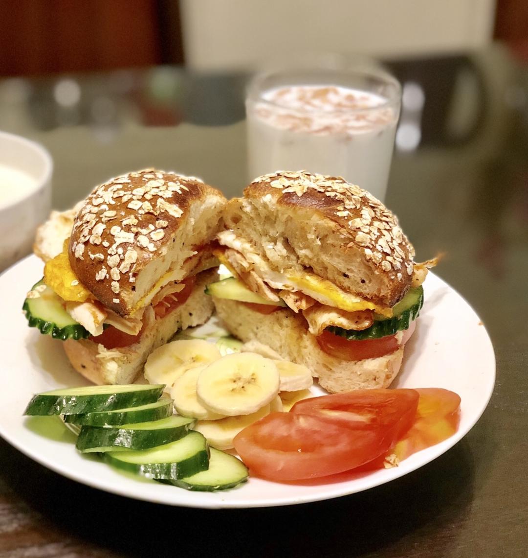 贝果夹一切-手残党包三明治教程🍔