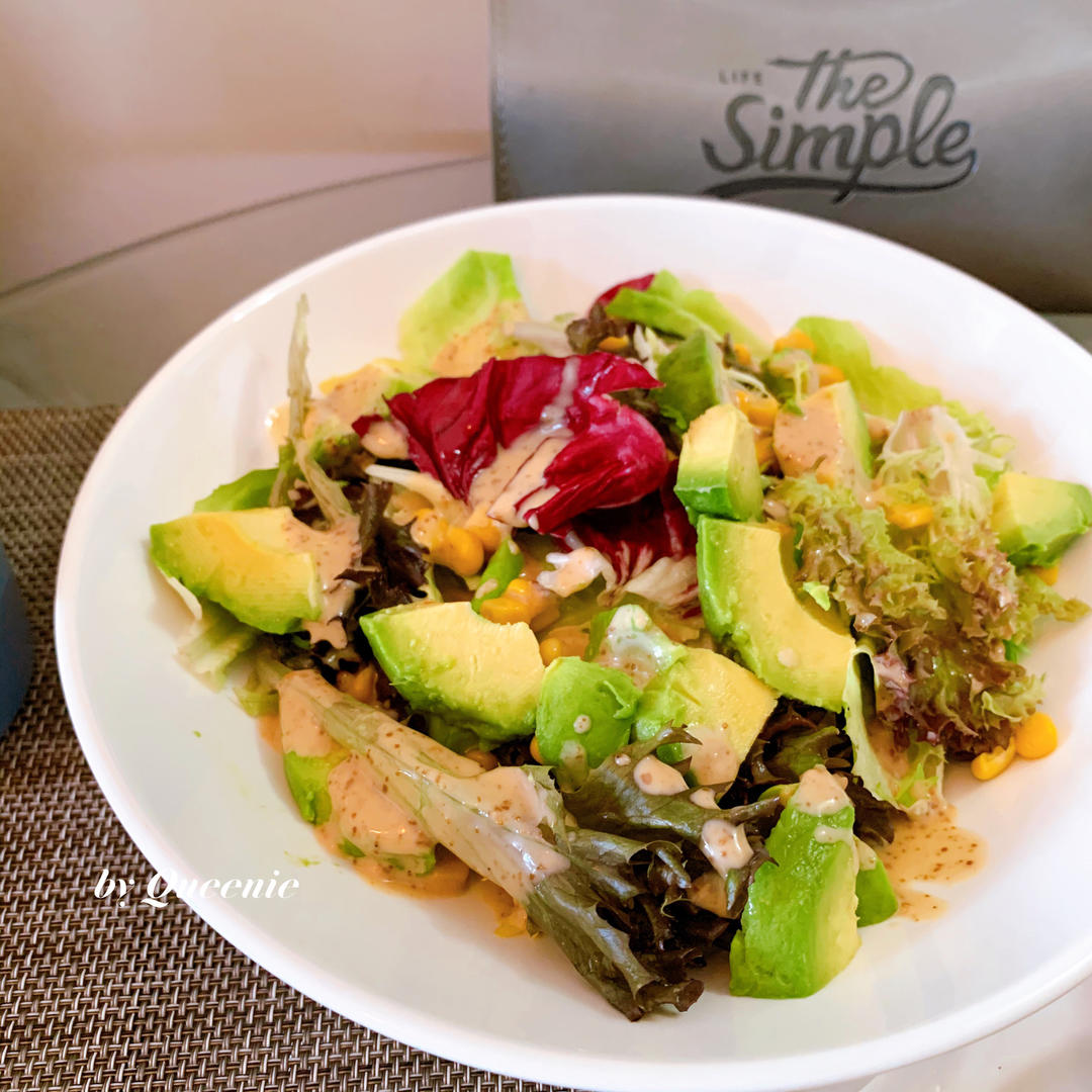 酸奶牛油果虾仁沙拉🔥快手减脂餐‼️简单美味