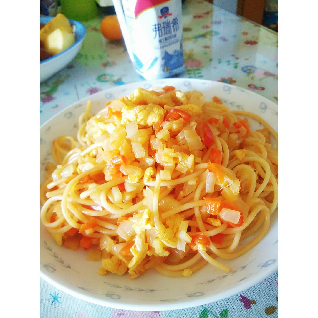 黑椒牛柳炒意面