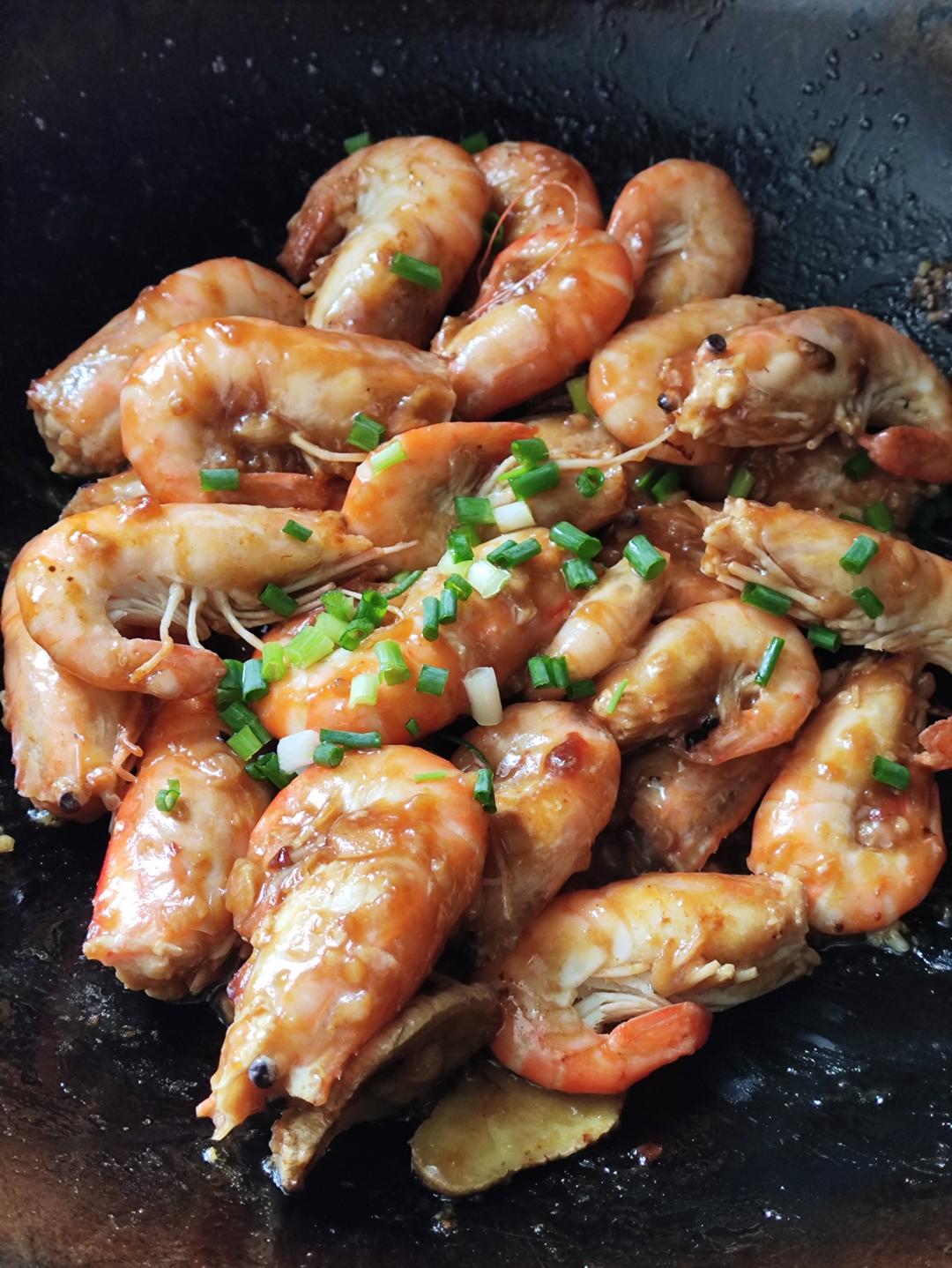 芥末蒜蓉罗氏虾（简易版）