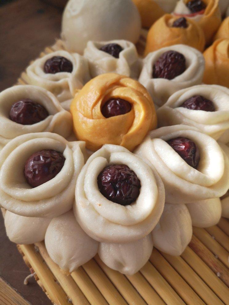 小桥流水112做的花样面食花样馒头枣花馍