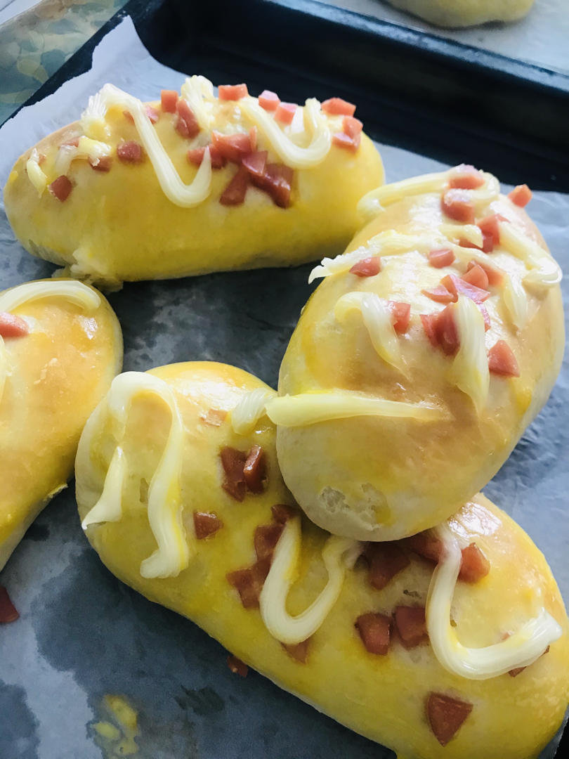 香葱火腿肉松面包