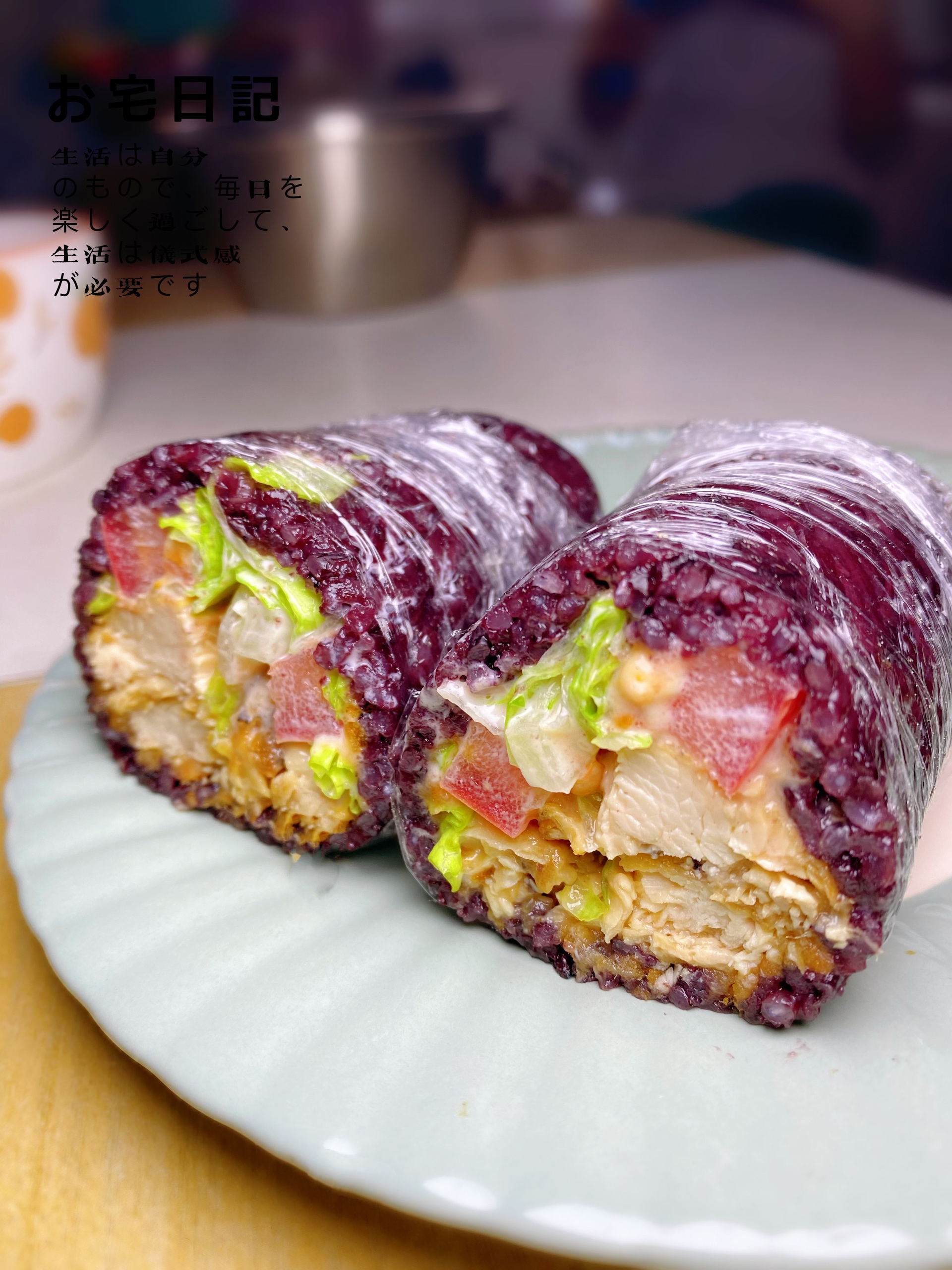 紫米饭团，一铺一卷，搞定的做法