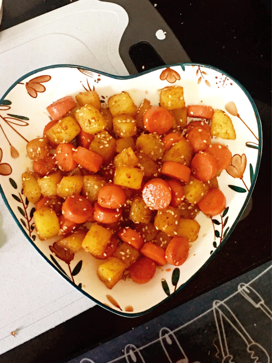 香辣过瘾的孜然土豆火腿，比路边摊还好吃