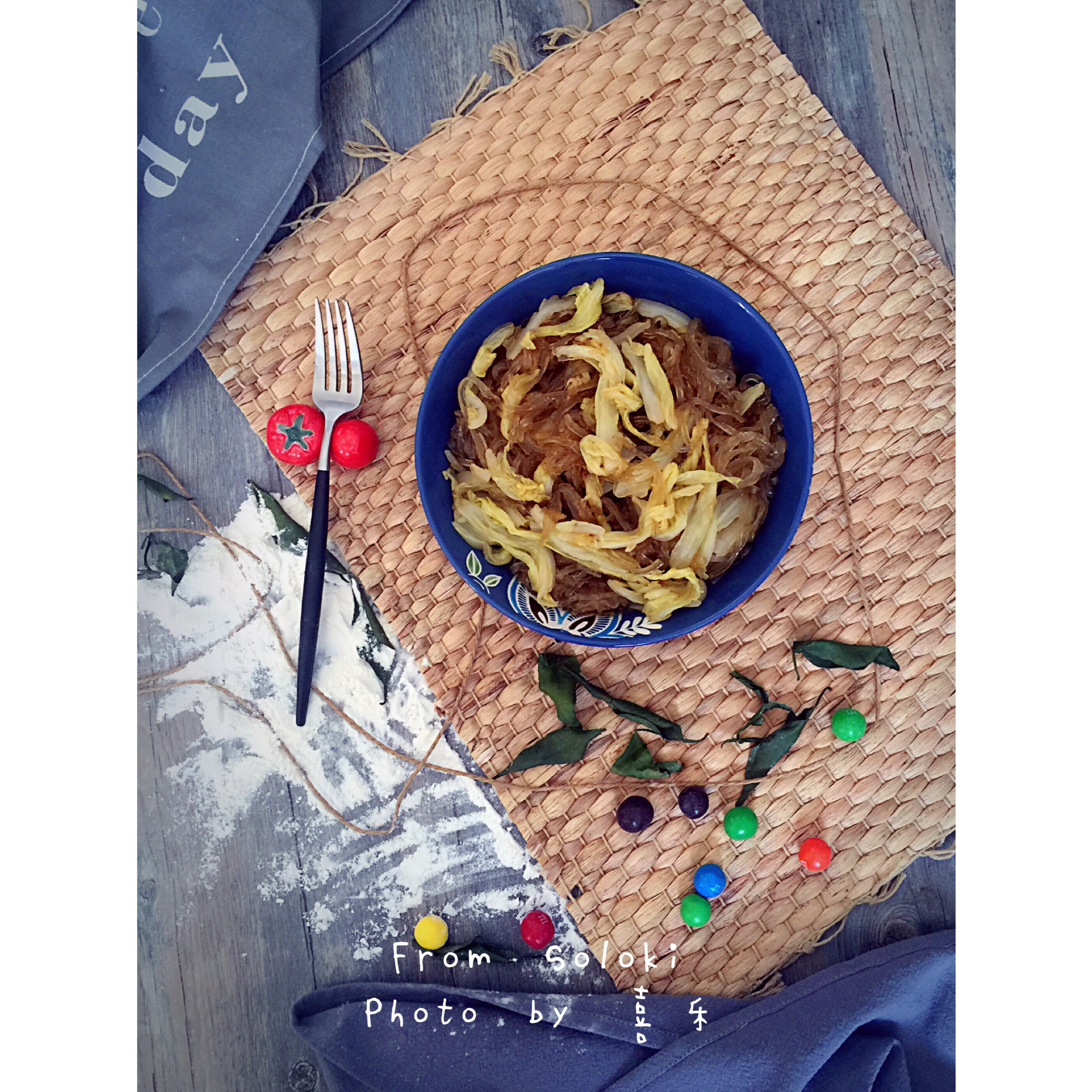 卷心菜炒粉丝 Glass noodles with Cabbage