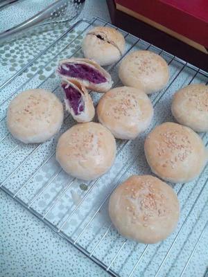酥皮紫薯饼的做法 步骤7