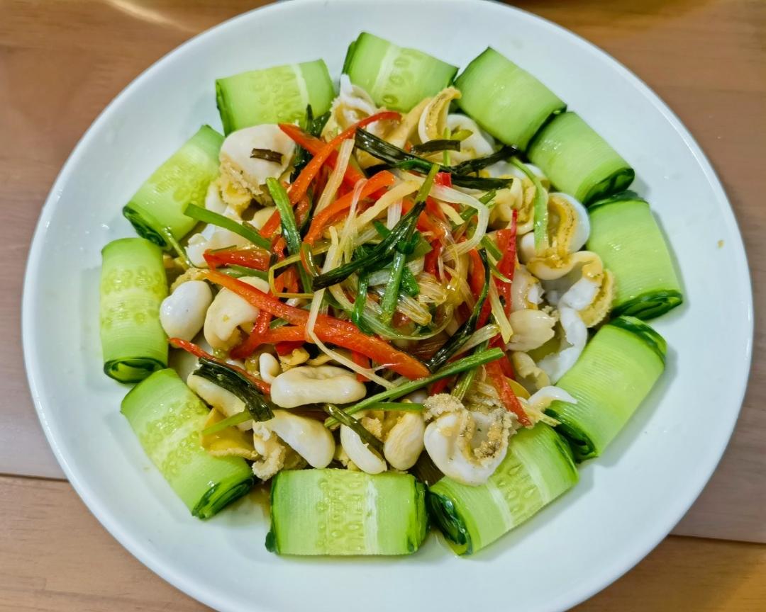 黄瓜鲍鱼片(凉拌)的做法