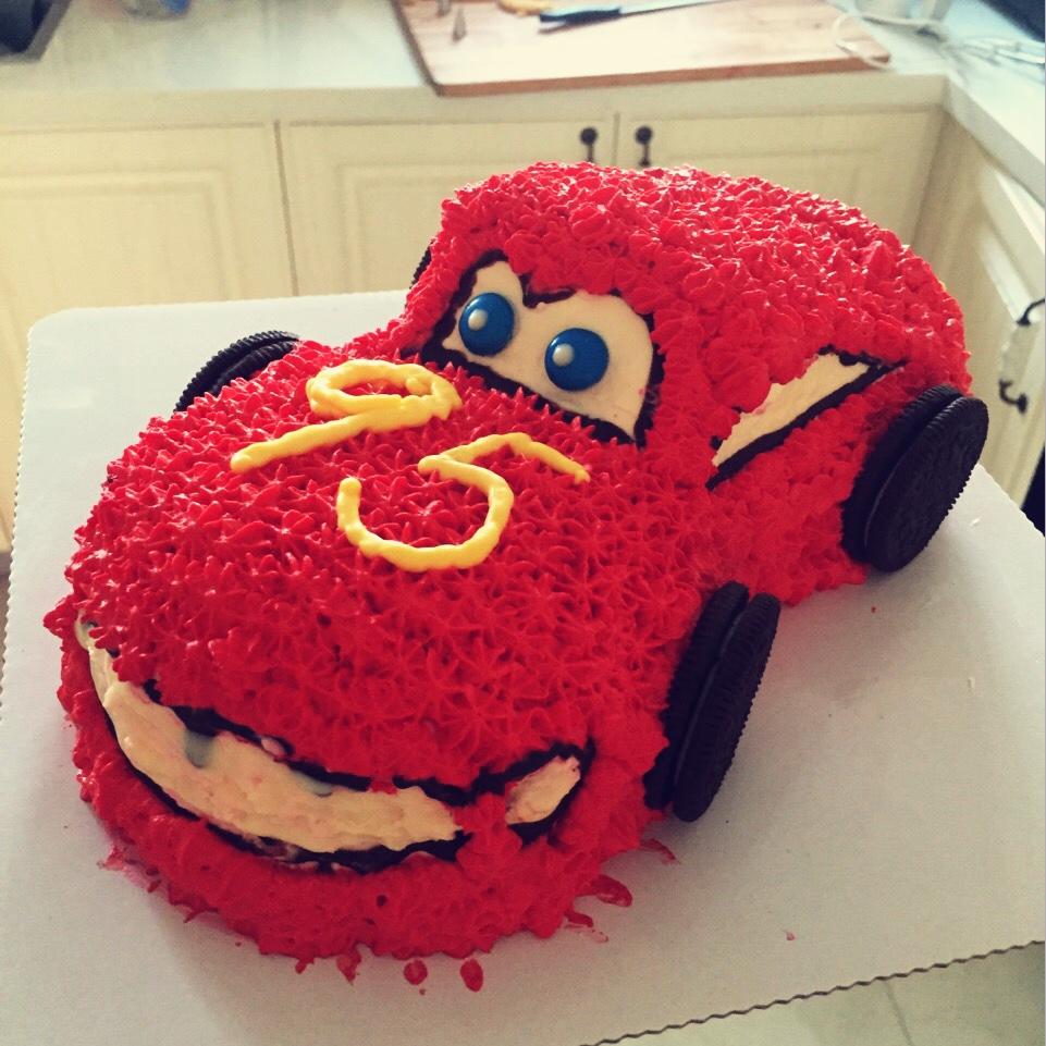 #动感麦昆#汽车蛋糕的拼接方法