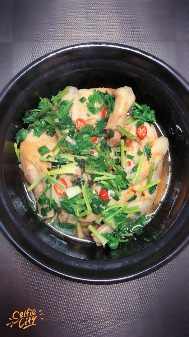 无水葱油童子鸡（珐琅锅版）