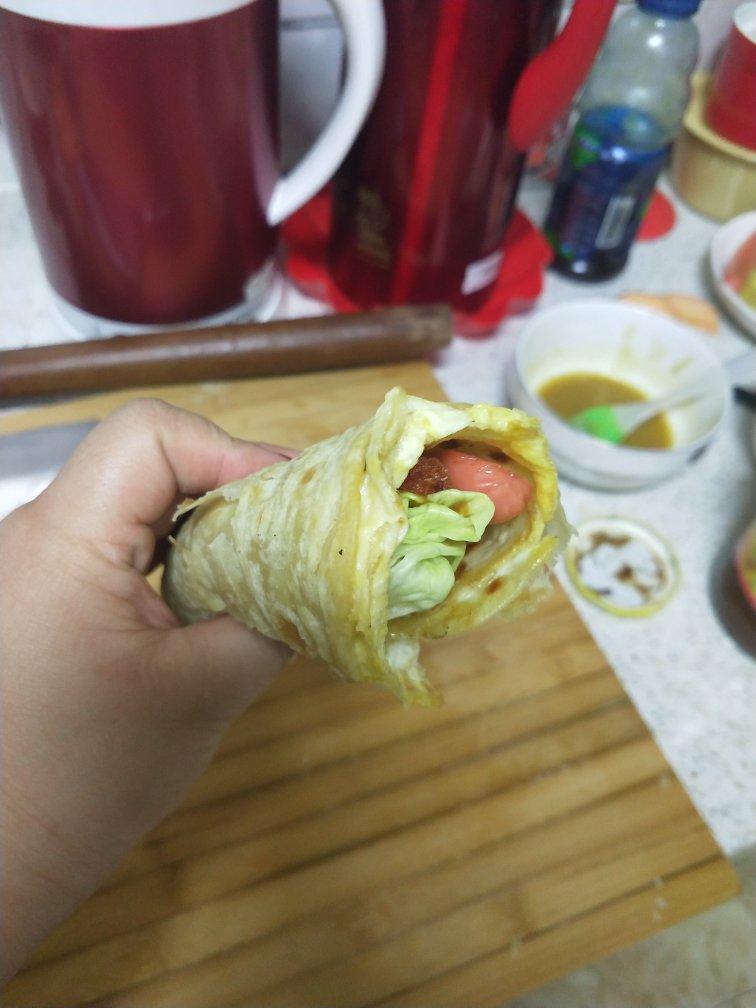 鼓大泡的鸡蛋灌饼