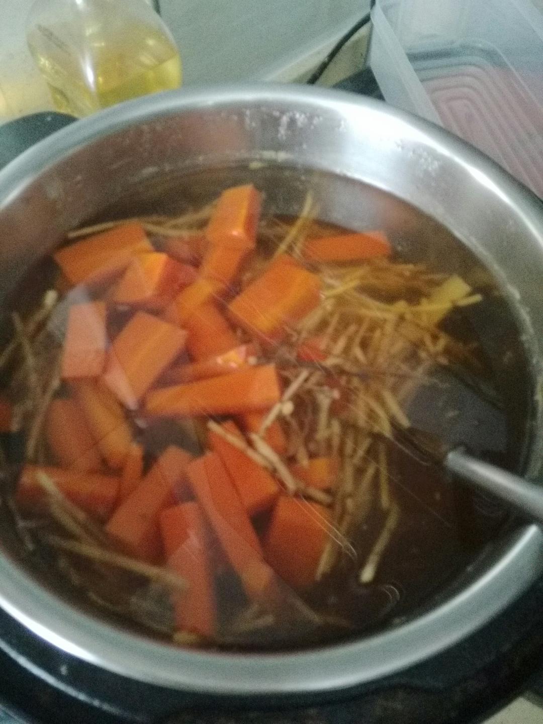 竹蔗茅根马蹄胡萝卜饮