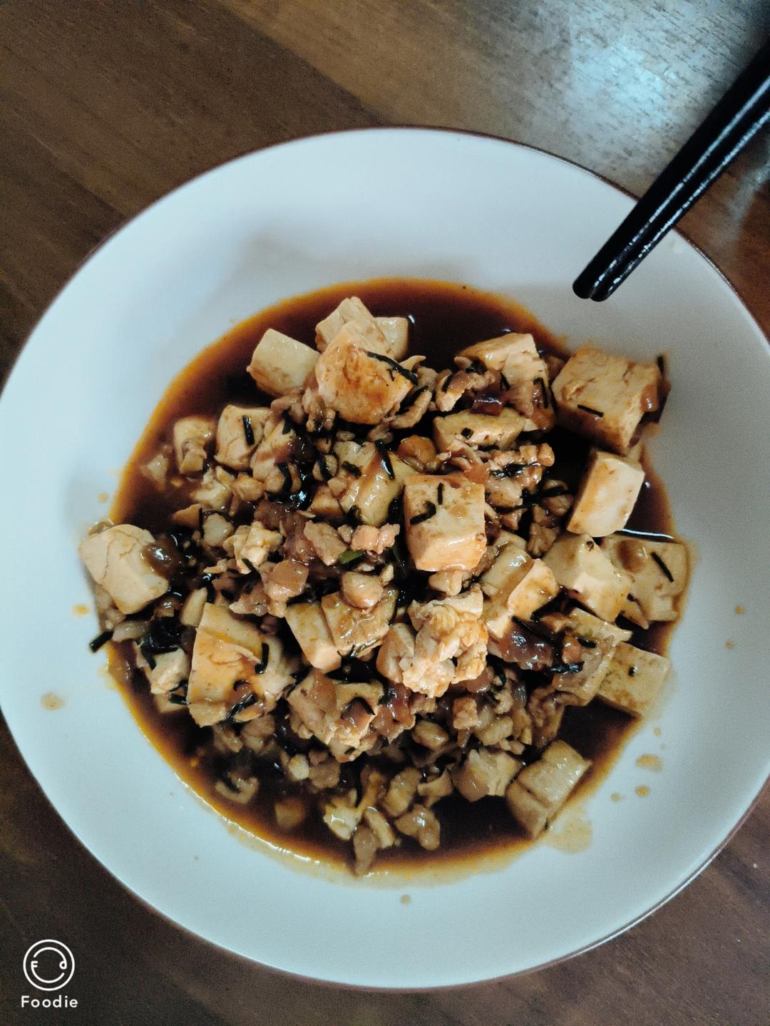 米村拌饭的石板鸡蛋和石板豆腐