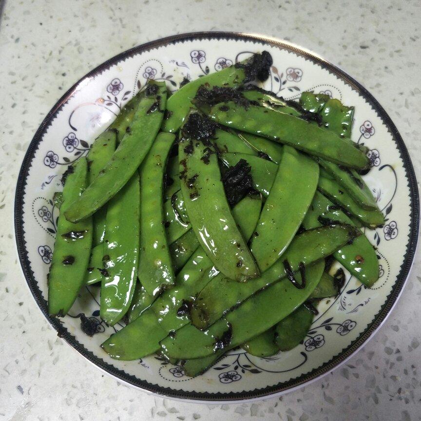 橄榄菜炒荷兰豆