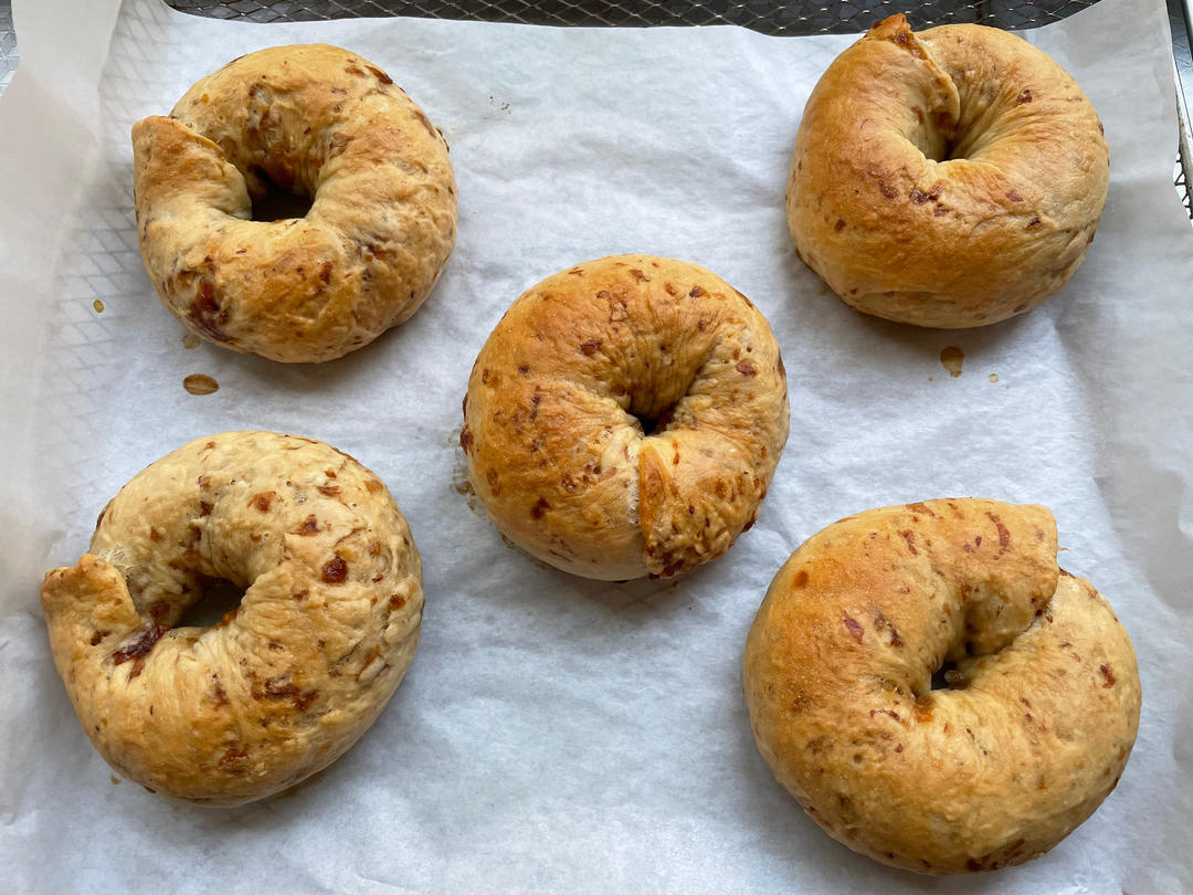 给减肥瘦身党 无糖无油蔓越莓全麦贝果