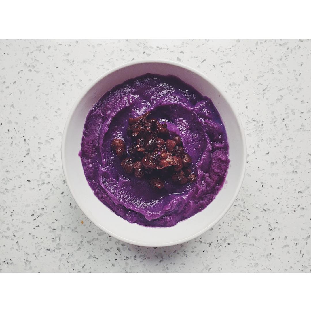 红豆紫薯泥