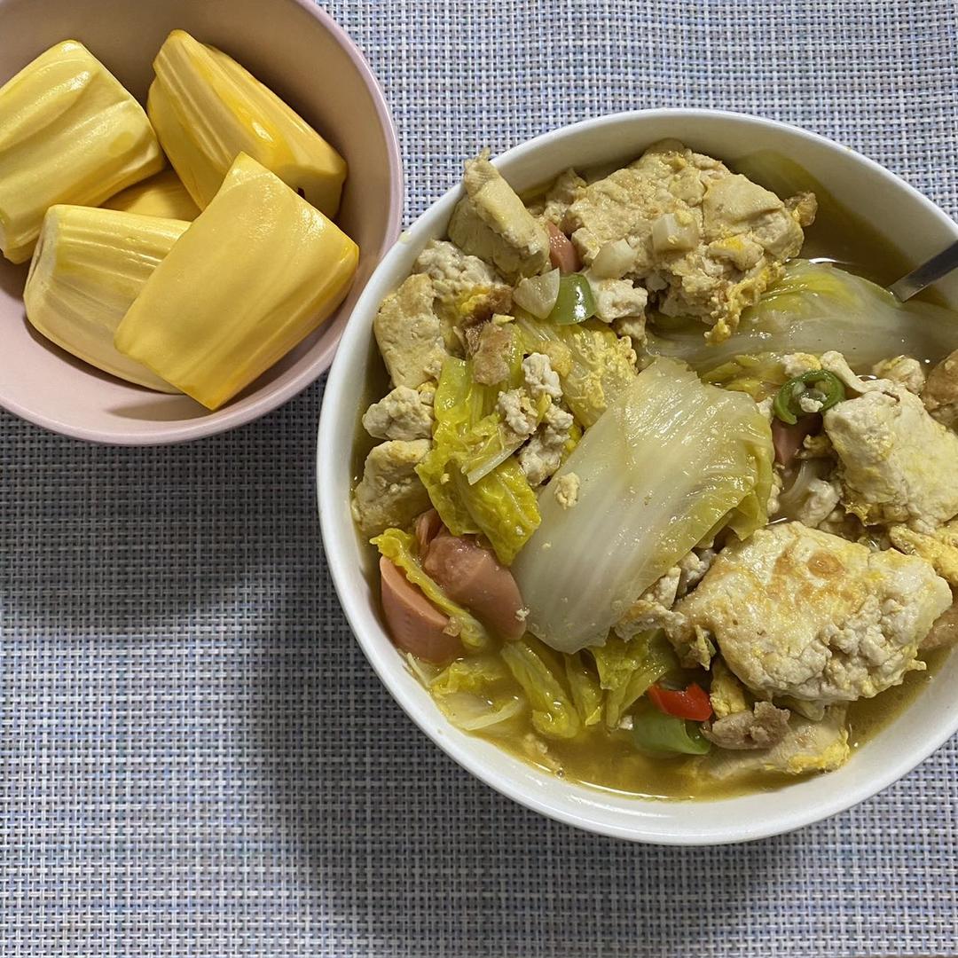 白菜豆腐煲