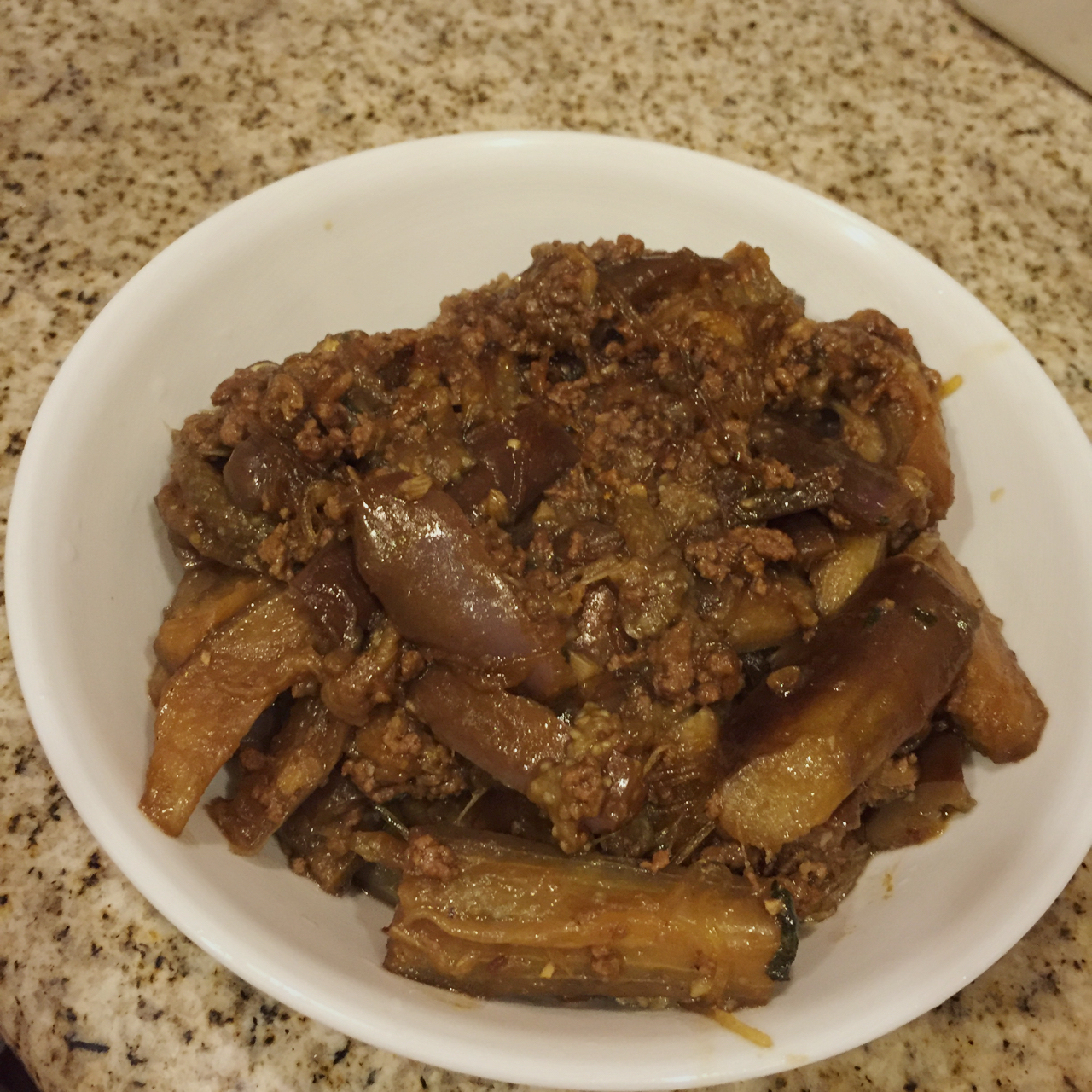 肉末茄子粉丝煲