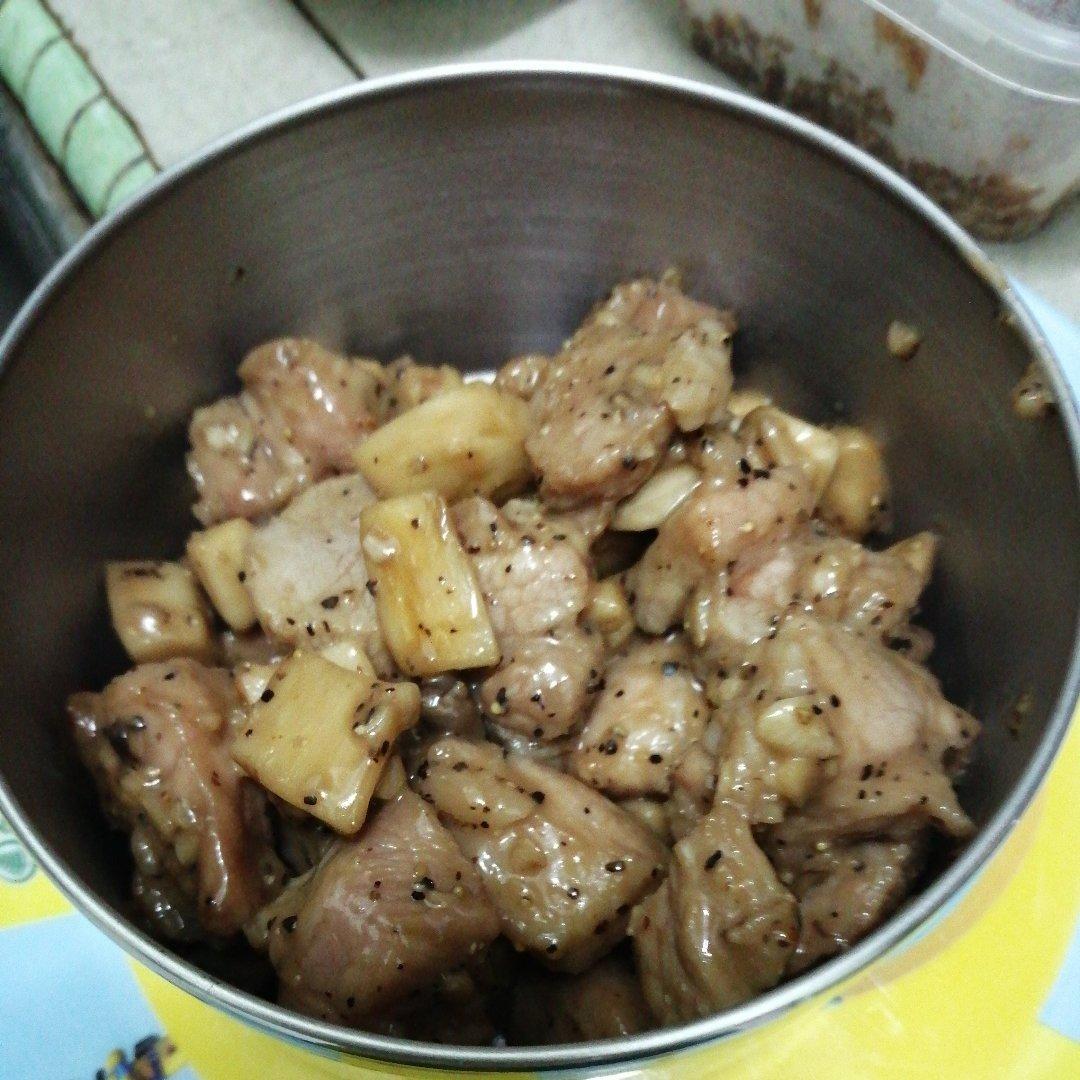 黑椒杏鲍菇牛肉粒