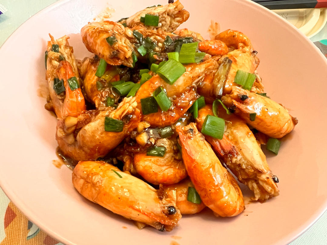 芥末蒜蓉罗氏虾