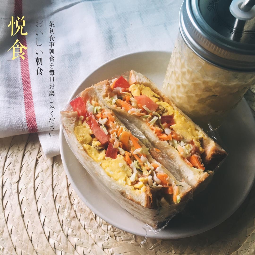 如何做超厚的沼三明治~详细tip！牛油果鸡蛋午餐肉三明治~