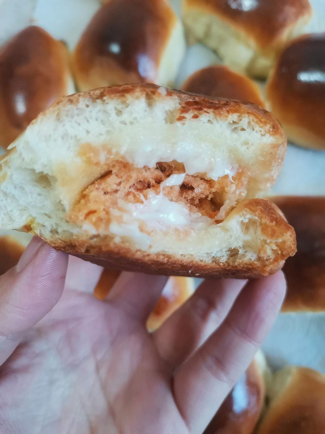 爆浆肉松包 ‼️（附自制肉松教程）