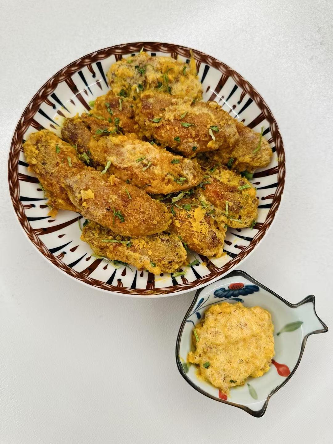 香嫩到上天的咸蛋黄鸡翅🍗这样做太好吃啦‼️