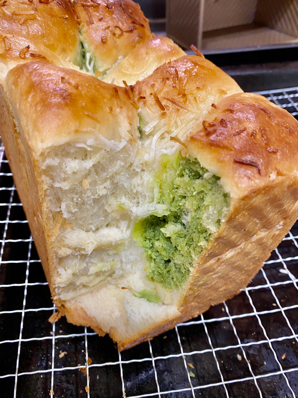 抹茶奶酥土司