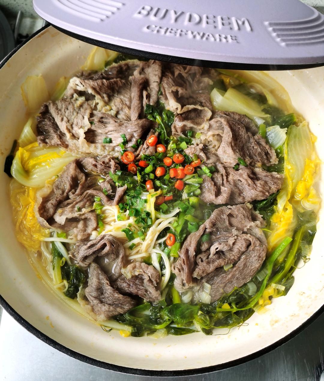 酸汤挂面卧荷包蛋【2月北鼎养生壶食谱】