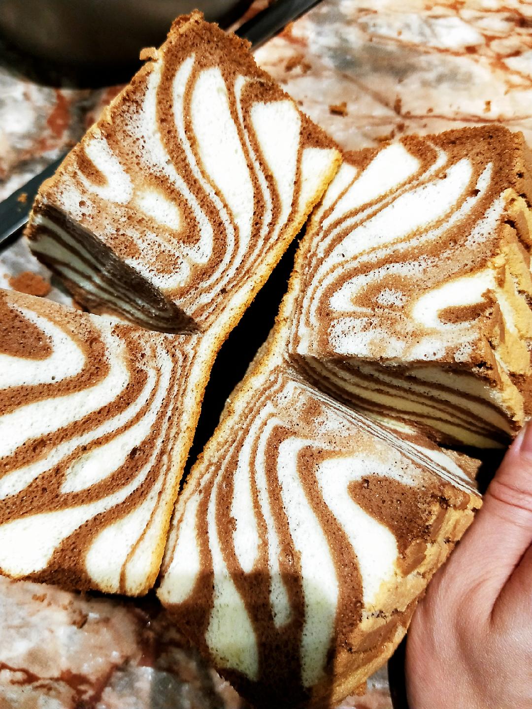 斑马纹戚风蛋糕