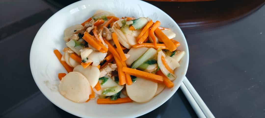 肉丝白菜炒年糕