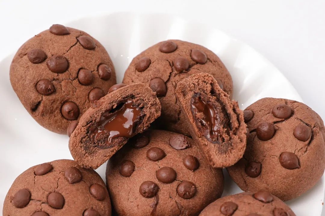 巧克力爆浆饼干的做法 步骤10