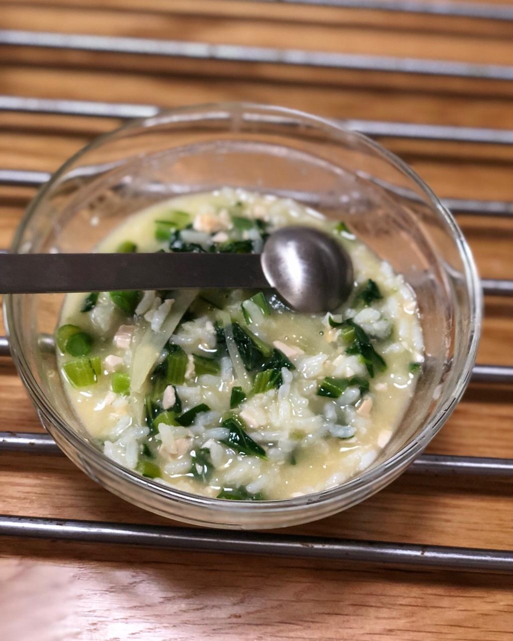 咸蛋青菜粥