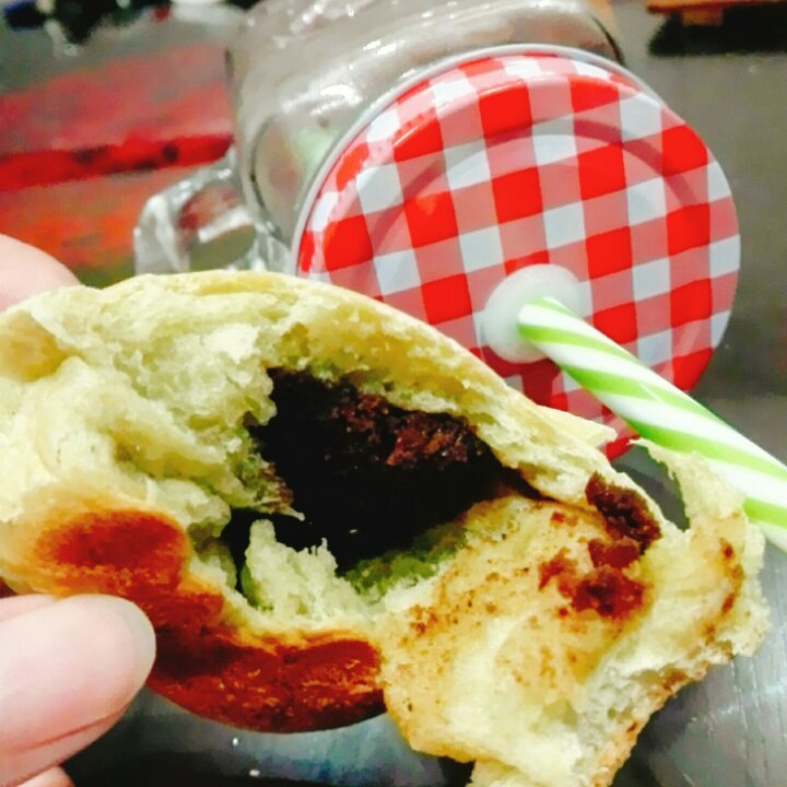 抹茶红豆软面包