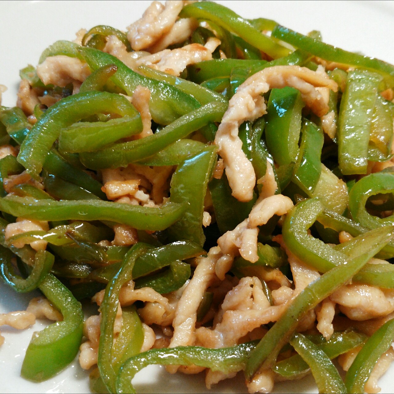 林舒砚做的青椒鸡丝