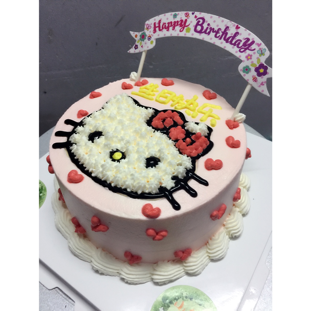 hello Kitty粉红小蛋糕六寸