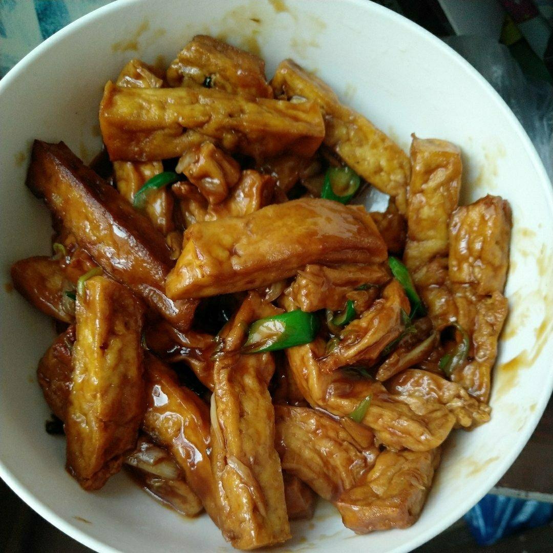 葱烧豆腐