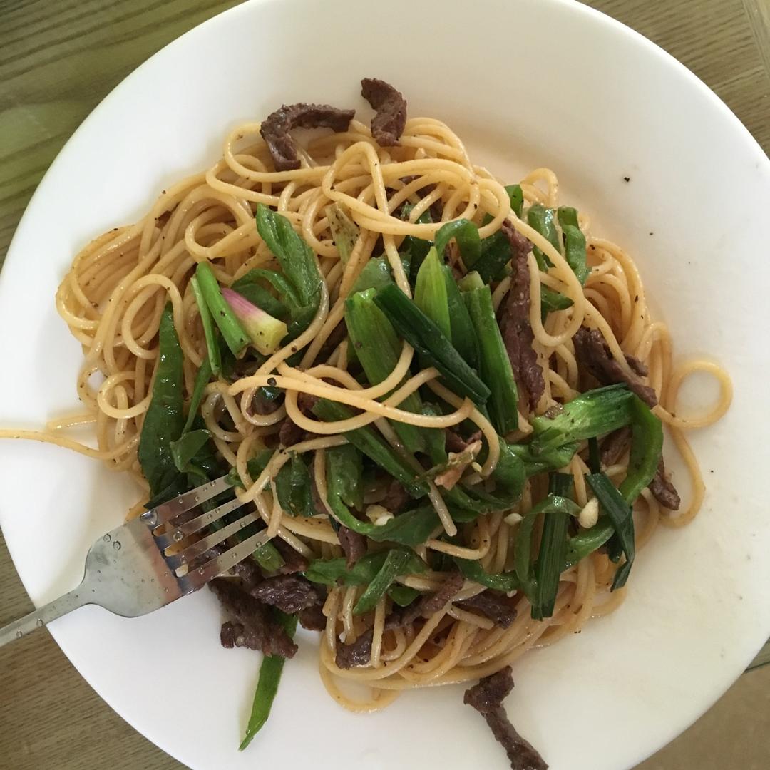 黑椒牛柳意面
