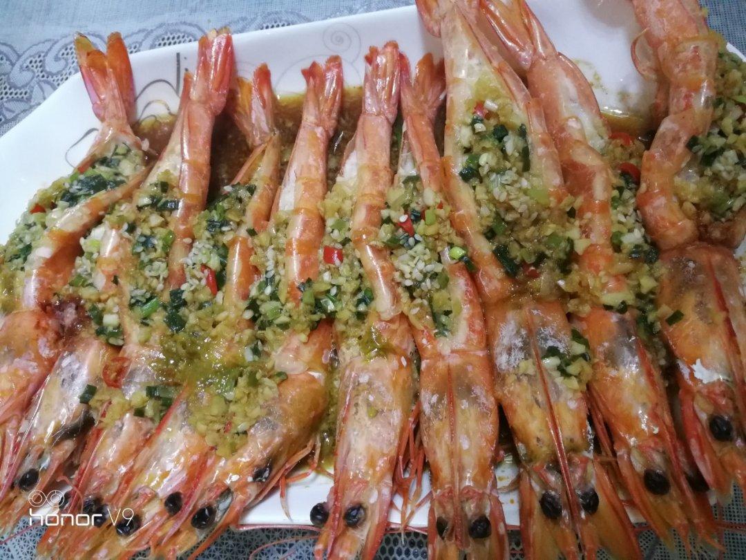 蒜蓉开背虾