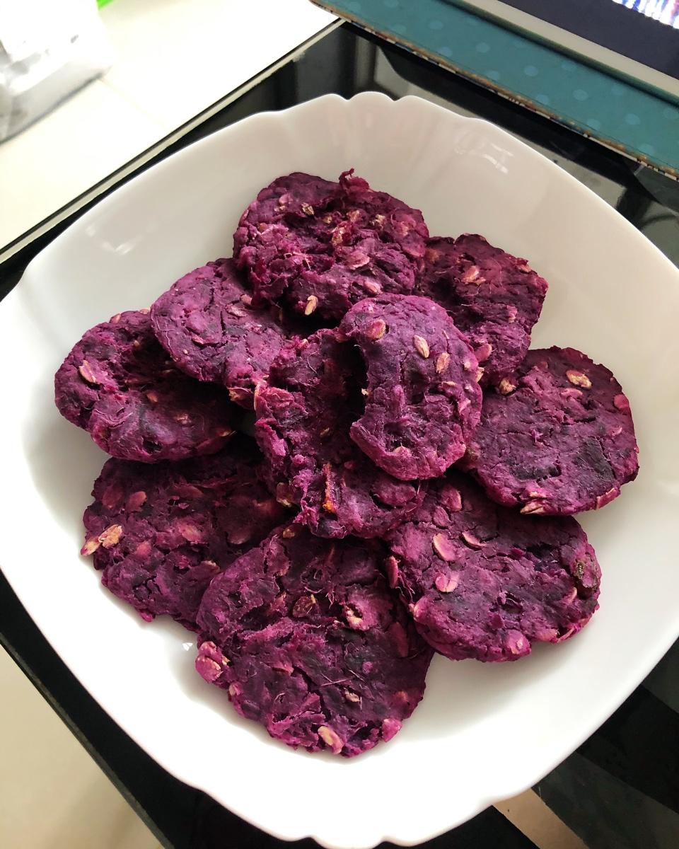 紫薯燕麦饼