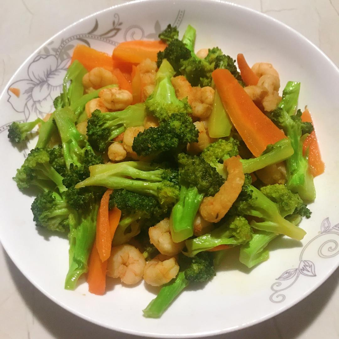 西兰花炒虾仁