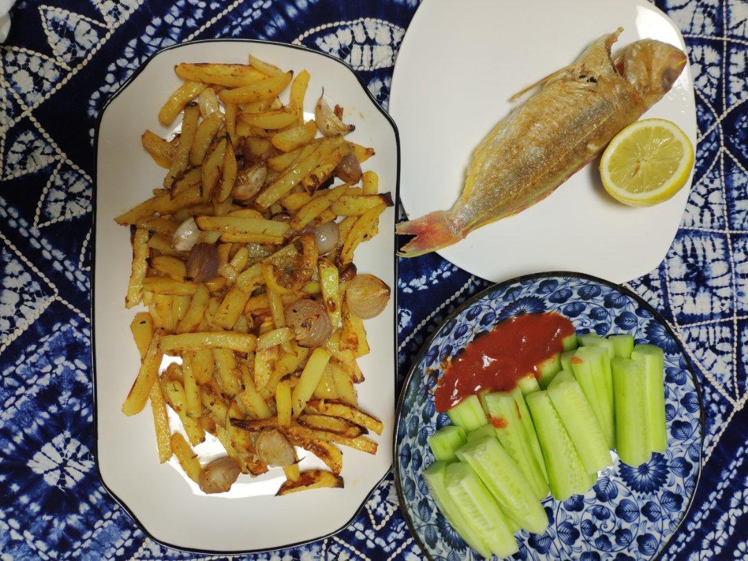 香料烤薯条