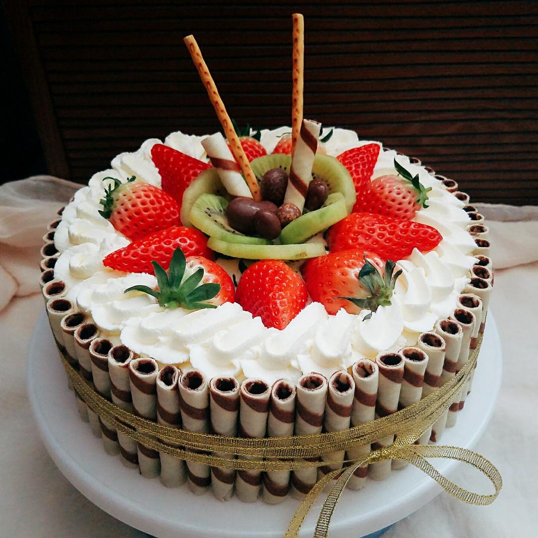 做过 水果奶油【生日蛋糕】 #晚餐2017年1月